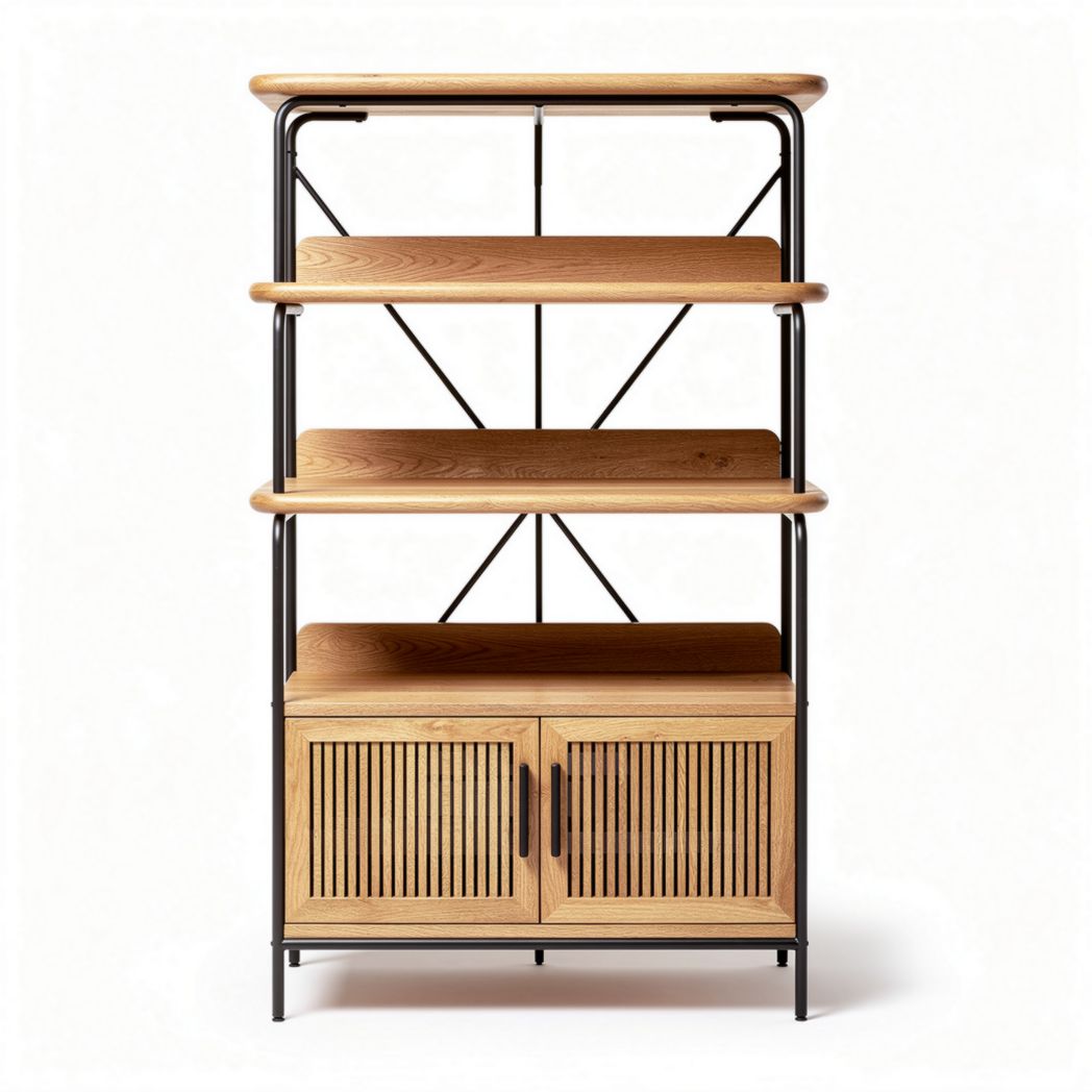 Étagère en bois avec structure en métal dimensions 80 x 40 x 120 cm