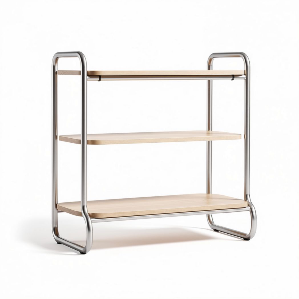 Étagère en métal et bois de dimensions 80 x 30 x 75cm pour rangement polyvalent