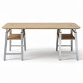 Table de bureau en bois et métal 150 x 75 x 75 cm avec rangements intégrés