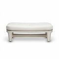 Banquette en cuir synthétique blanche 100 x 40 x 45cm pour intérieur contemporain